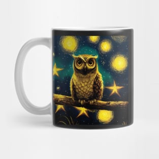 Story book Owl with Stars at Night Mug